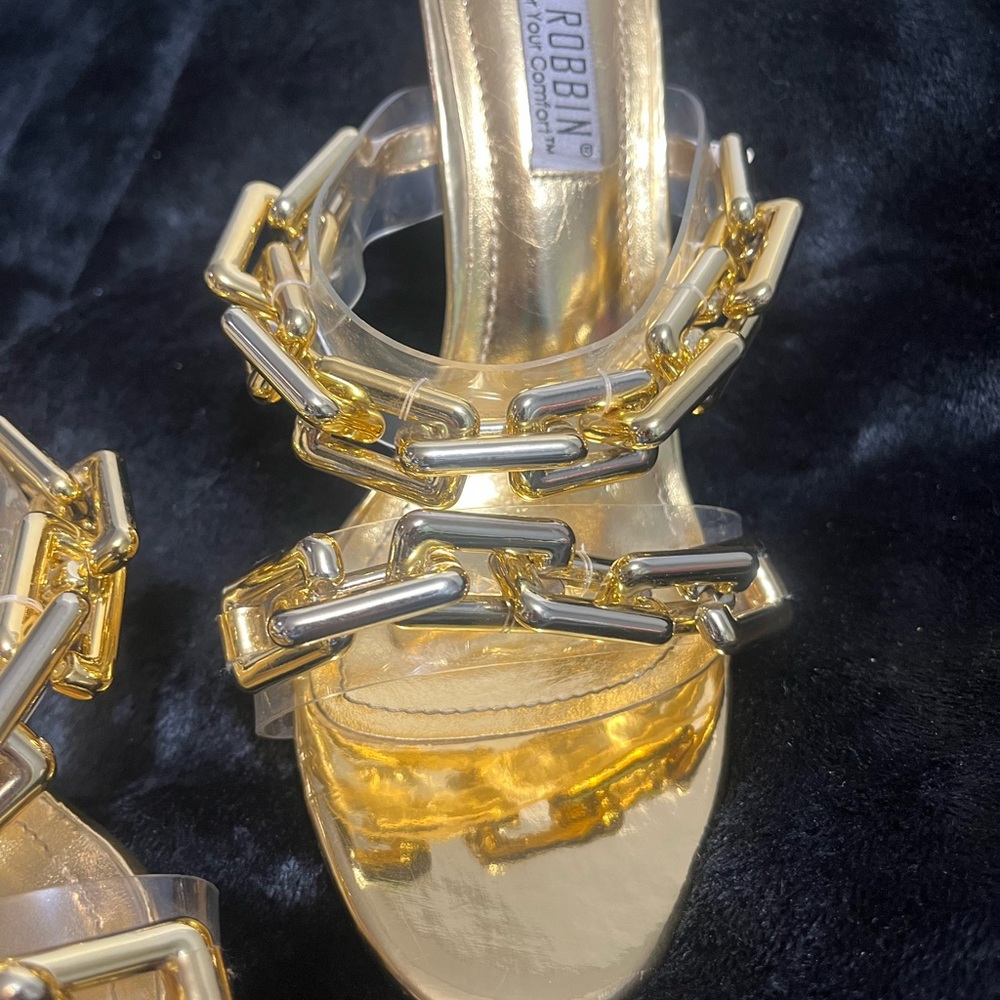 Cape Robbin Gold Chain Stiletto Heels - Picture 13 of 16